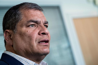 Rafael Correa es el líder de la Revolución Ciudadana, movimiento que aupó la candidatura de Luisa González.