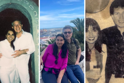 Ana Buljubasich y su esposo Nerio David Pérez, en una imagen compartida por ella hace ocho semanas.