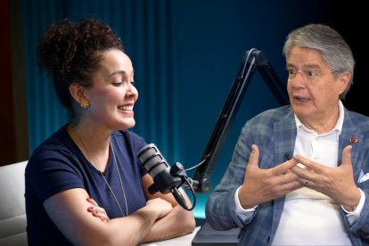 Alondra Santiago y Guillermo Lasso.