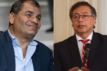 Rafael Correa y Gustavo Petro son líderes de la izquierda latinoamericana.