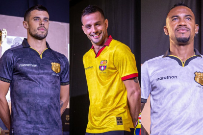 Las camisetas de Barcelona SC por el Centenario.