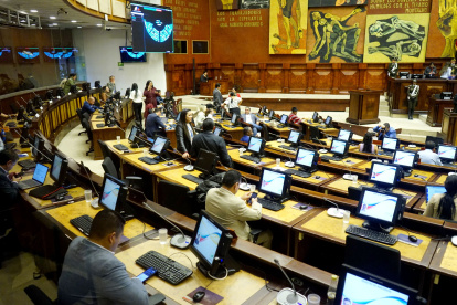 El bloque correísta en la actual Asamblea.