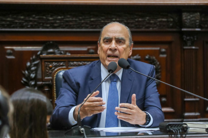 Fotografía cedida por el Congreso de la Nación Argentina del Jefe de Gabinete de Ministros, Guillermo Francos, este miércoles, en Buenos Aires (Argentina).