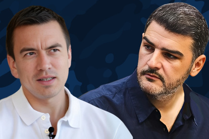 El presidente de Ecuador, Daniel Noboa, y el alcalde de Guayaquil, Aquiles Álvarez.