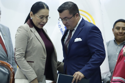 El secretario del CNE, Santiago Vallejo, expuso los resultados oficiales preliminares ante el Pleno del CNE.