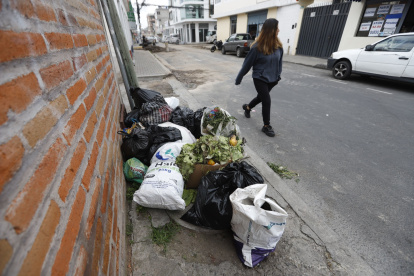 Basura por doquier, es el panorama en Tumbaco, especialmente en el sector comercial.