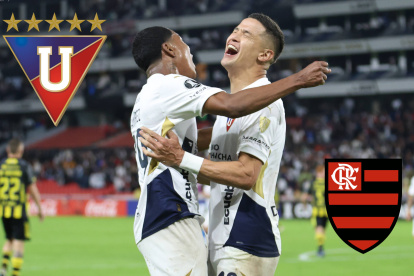 Álex Arce (d) comandará el ataque de Liga de Quito ante Flamengo.