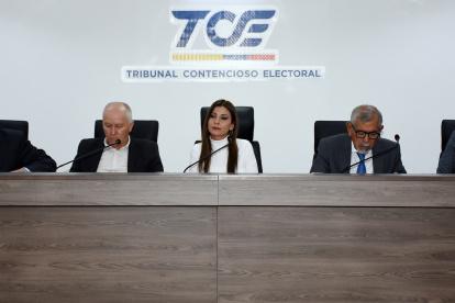 El Pleno del Tribunal Contencioso Electoral (TCE) es presidido por Ivonne coloma.