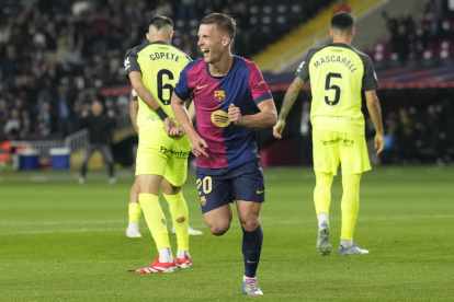 El delantero Dani Olmo, al minuto 46, marcó el gol del triunfo del FC Barcelona.