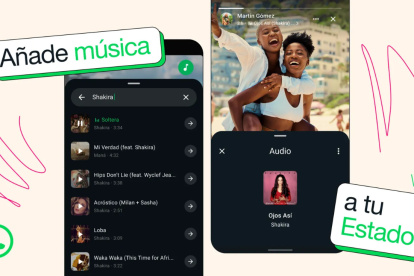 Nueva función de WhatsApp permite agregar fragmentos musicales a los estados de fotos y videos.