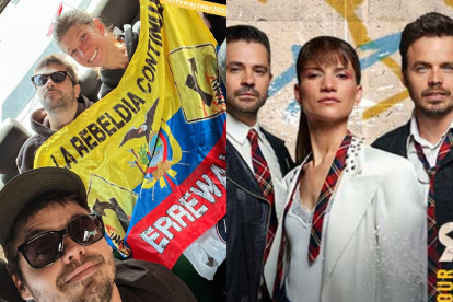 Benjamín Rojas, Felipe Colombo y Camila Bordonaba.