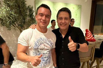 Mauricio Lizcano compartió en X una foto junto al presidente Daniel Noboa.