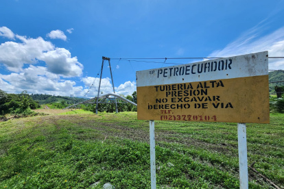 El Sistema de Oleoducto Transecuatoriano (SOTE) en Esmeraldas.