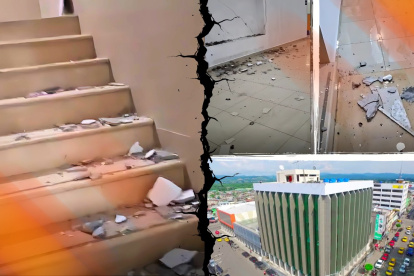 Las instalaciones de la Prefectura de Esmeraldas quedaron afectadas tras el temblor de magnitud 6.0.