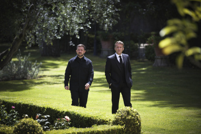 El presidente de Ucrania, Volodimir Zelenski y el presidente de Francia, Emmanuel Macron, sostuvieron una reunión en Roma.