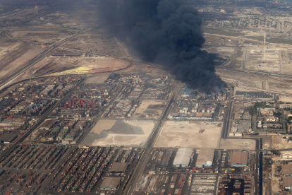 La explosión en Irán era divisible desde toda la ciudad.