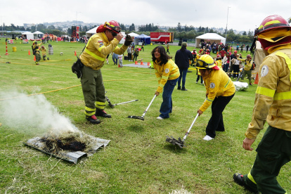 Campaña. Bomberos realizó una feria para explicar la importancia de prevención.