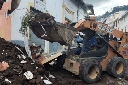 La casa afectada está en la calle Ambato y Rafael Barahona, en el centro de Quito.