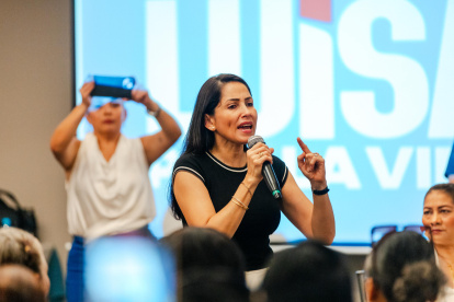 Luisa González reafirmó que hubo fraude en la segunda vuelta electoral.