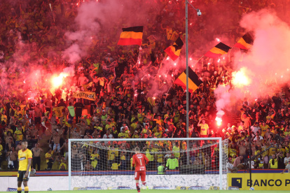 NOCHE AMARILLA PRESENTACIÓN DE LA PLANTILLA DE JUGADORES Y PARTIDO BARCELONA VS MUSHUC RUNA DESPEDIDA DE MATIAS OYOLA PERIODISTA: GINO ZAMBRANO FECHA: 28/01/2023 Agencia (ag-extra)