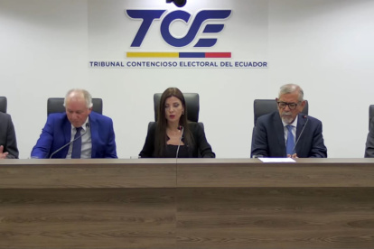 La sesión del Pleno terminó entre cruces de palabras entre el juez Fernando Muñoz y la presidenta del TCE, Ivonne Coloma.