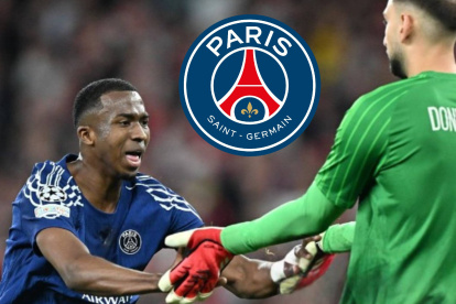 El zaguero tricolor Willian Pacho destacó en el triunfo del PSG sobre Arsenal.