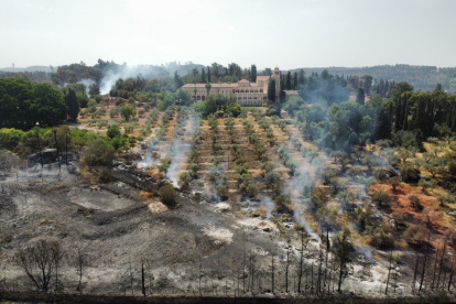Incendio a las afueras de Jerusalén.
