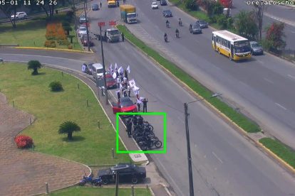 Cámaras de videovigilancia ciudadana identificaron el plantón.