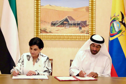 La canciller Gabriela Sommerfeld fue la encargada de firmar el memorando.