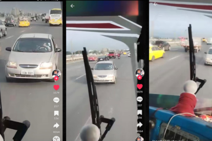 Un conductor dirigió su vehículo en reversa, en una peligrosa maniobra, por el puente de la Unidad Nacional