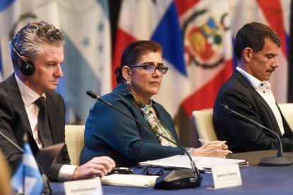 Palencia fue ministra del Interior y de Gobierno del presidente Daniel Noboa.