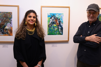 Los expositores Carla Alvarez y Luis Antonio de la Cerda.