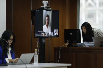 Augusto Verduga, exconsejero de Participación, se presentó vía telemática en la audiencia de revisión de medidas cautelares, este 6 de mayo de 2025.