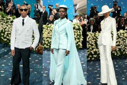 Los trajes sastre fueron la temática principal en esta velada.