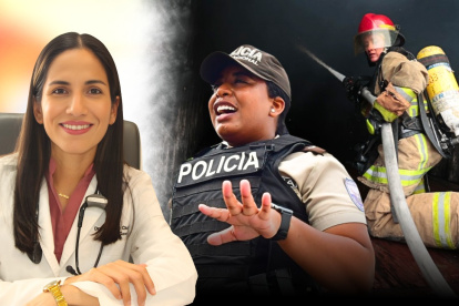Mayling Chusán, Carolay Bolaños y Ximena Astudillo son muestra de cómo las madres combinan sus labores con el cuidado de los hijos.