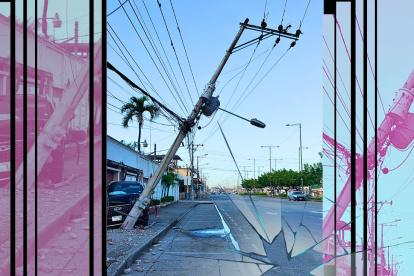 El choque se registró este 7 de mayo en Samanes. Según CNEL, el 80 % del servicio ha sido ya restablecido en el vecindario.