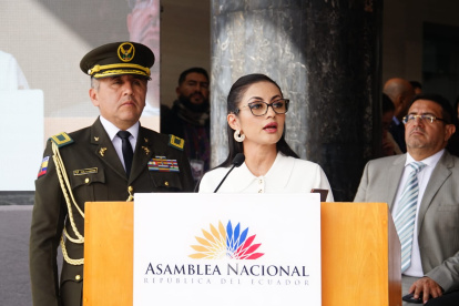 Viviana Veloz durante su discurso final como presidenta de la Asamblea Nacional, este 7 de mayo de 2025.