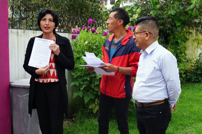 Los representantes de la Coordinación Nacional de Pachakutik fueron los encargados de emitir el pronunciamiento.