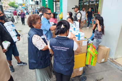 Mascarillas. El operativo se realizó en Guayaquil.,