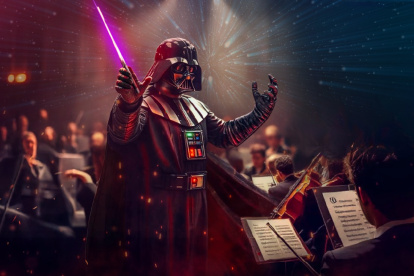 Imagen promocional del show "Star wars: concierto inmersivo", de la Orquesta Sinfónica Nacional del Ecuador, en La Casa de la Música, en Quito.