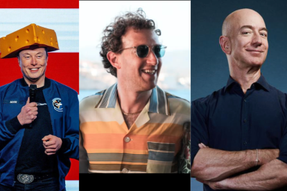 Elon Musk, Mark Zuckerberg y Jeff Bezos lideran el ranking