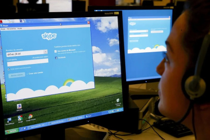 Fotografía de archivo de la apariencia de la aplicación de Skype en 2013.