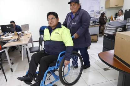 Empleo. Segundo Montativa trabaja en la Unidad de Salud y Seguridad del Centro de Operaciones de la Empresa Metropolitana de Aseo de Quito.
