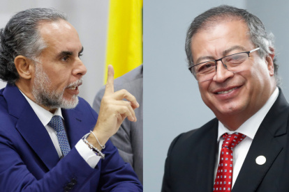 Ministro del Interior de Colombia, Armando Benedetti, y el presidente de Colombia, Gustavo Petro.