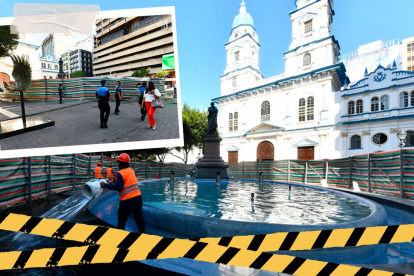 Trabajos se ejecutan en esto punto del centro de la ciudad.