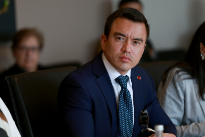 El presidente ecuatoriano Daniel Noboa Azín.