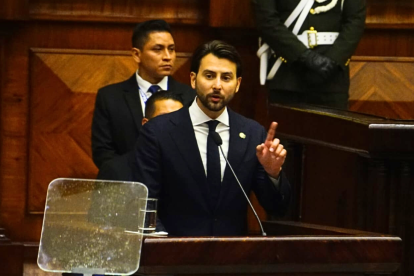 Niels Olsen en su primer discurso como nuevo presidente de la Asamblea Nacional.