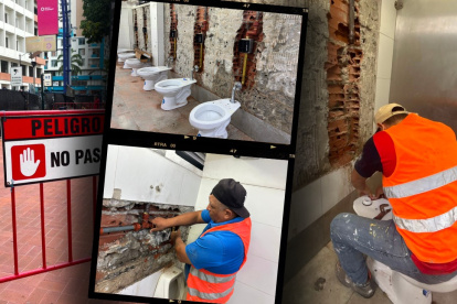 Los baños permanecerán cerrados por la intervención.