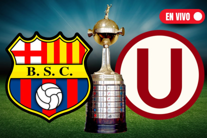Barcelona SC y Universitario juegan en el Monumental de Lima.