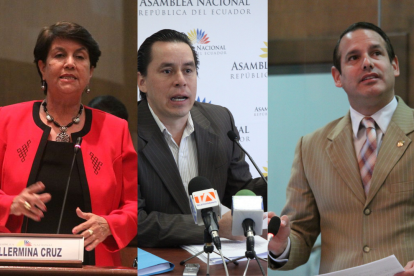 Guillermina Cruz, Tomás Zevallos y Wladimir Vargas, exasambleístas que dejaron sus bancadas.